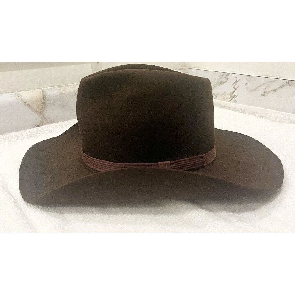 Vintage Resistol XXX Beaver Cowboy Hat Brown Western Self Conforming Long Oval
